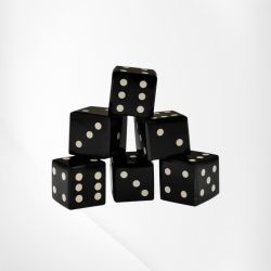 Wikinger Würfel aus Büffelhorn – handgefertigtes 6er Set, ca. 14 mm - Bild 1