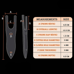 Wikinger Lucet / Strickgabel aus Knochen oder Ochsenhorn – Flecht- & Webgabel - Bild 4