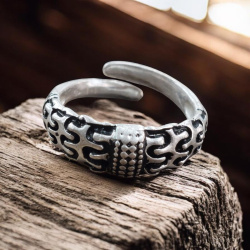 Wikinger Ring „Falster“ – versilbert, verstellbar - Bild 2