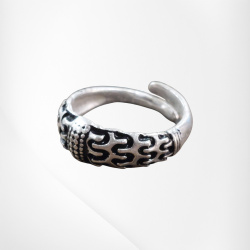 Wikinger Ring „Falster“ – versilbert, verstellbar - Bild 1