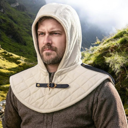 Gepolsterte Mittelalter Kopfhaube mit Kragen – Arming Hood für Rüstung - Bild 5