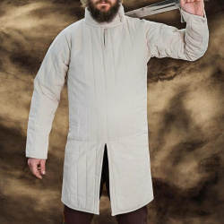 Mittelalter Gambeson Typ 8 – dreischichtige Steppjacke mit hohem Kragen - Bild 2
