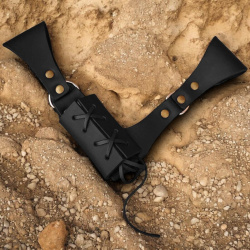 Mittelalter Schwertfrosch aus Leder – Schwerthalter für Gürtel bis 50 mm - Bild 2