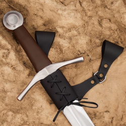 Mittelalter Schwertfrosch aus Leder – Schwerthalter für Gürtel bis 50 mm - Bild 5