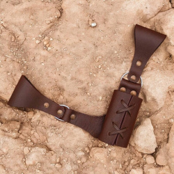 Mittelalter Schwertfrosch aus Leder – Schwerthalter für Gürtel bis 50 mm - Bild 4