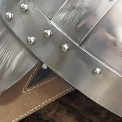 Normannischer Spangenhelm mit Gesichtsschutz – Schaukampfhelm aus 1,6 mm Stahl - Bild 5