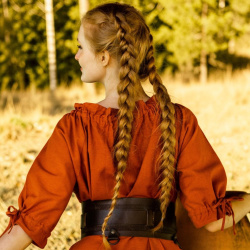 Bodenlanges Kurzarmkleid „Melisande“ – rostfarbenes Mittelalterkleid - Bild 5