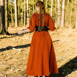 Bodenlanges Kurzarmkleid „Melisande“ – rostfarbenes Mittelalterkleid - Bild 6