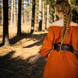 Bodenlanges Kurzarmkleid „Melisande“ – rostfarbenes Mittelalterkleid - Bild 7