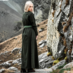 Damen Kleid „Alvilda“ – grünes Mittelalterkleid mit Rundhalsausschnitt - Bild 4