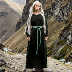 Damen Kleid „Alvilda“ – grünes Mittelalterkleid mit Rundhalsausschnitt - Bild 1