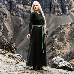 Damen Kleid „Alvilda“ – grünes Mittelalterkleid mit Rundhalsausschnitt - Bild 3