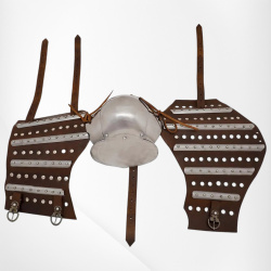 Spätmittelalterliche Armschienen aus Leder mit Stahlschienen – Splintarmrüstung - Bild 5