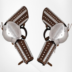 Spätmittelalterliche Armschienen aus Leder mit Stahlschienen – Splintarmrüstung - Bild 1