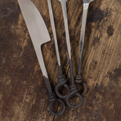 Mittelalterliches Essbesteck – 4-teilig aus Edelstahl, handgeschmiedet - Bild 3