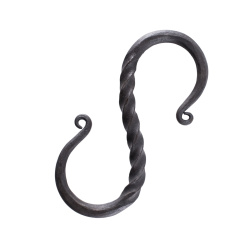 Geschmiedeter S-Haken tordiert – ca. 100 mm, handgeschmiedet aus Stahl - Bild 1
