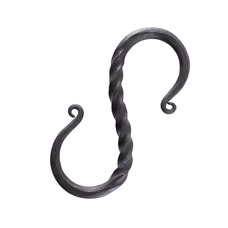 Geschmiedeter S-Haken tordiert – ca. 100 mm, handgeschmiedet aus Stahl - Bild 1