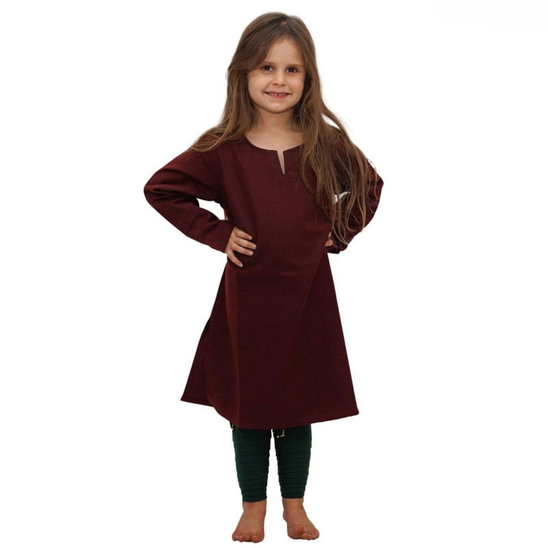 Kinder Wikinger Tunika „Raider“ – braun, 100 % Baumwolle - Bild 1
