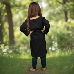 Kinder Wikinger Tunika „Raider“ – schwarz, 100 % Baumwolle - Bild 4