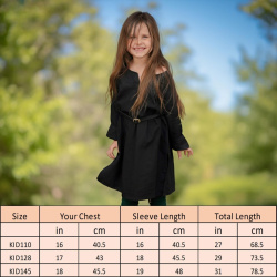 Kinder Wikinger Tunika „Raider“ – schwarz, 100 % Baumwolle - Bild 5