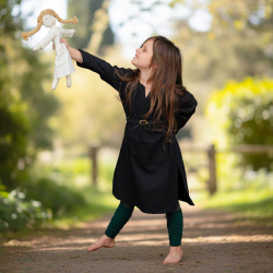 Kinder Wikinger Tunika „Raider“ – schwarz, 100 % Baumwolle - Bild 2