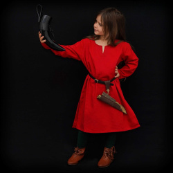 Kinder Wikinger Tunika „Raider“ – rot, 100 % Baumwolle - Bild 5