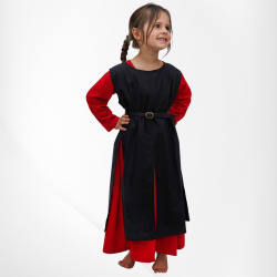 Kinder Wappenrock / Waffenrock „Tabard“ – schwarz, Baumwolle - Bild 1