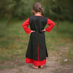 Kinder Wappenrock / Waffenrock „Tabard“ – schwarz, Baumwolle - Bild 4