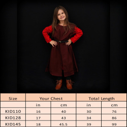 Kinder Waffenrock / Überkleid – braun, Baumwolle - Bild 6