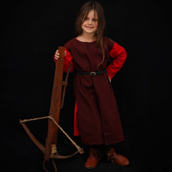 Kinder Waffenrock / Überkleid – braun, Baumwolle - Bild 4