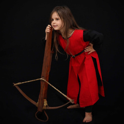 Kinder Waffenrock / Überkleid – rot, Baumwolle - Bild 2