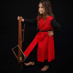 Kinder Waffenrock / Überkleid – rot, Baumwolle - Bild 6