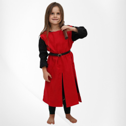 Kinder Waffenrock / Überkleid – rot, Baumwolle - Bild 1