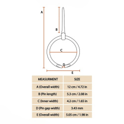 Mittelalterliche Fibel – handgeschmiedete Eisenfibel (Ringfibel) - Bild 4