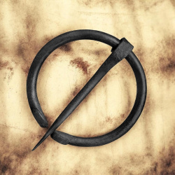 Mittelalterliche Fibel – handgeschmiedete Eisenfibel (Ringfibel) - Bild 5