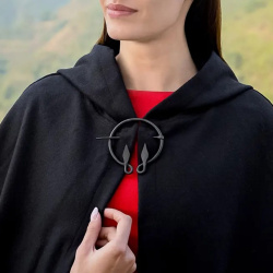 Mittelalterliche Fibel mit blattförmigen Enden – handgeschmiedete Eisenfibel - Bild 3