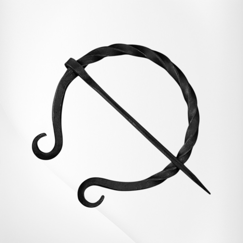 Mittelalterliche Fibel tordiert – frühmittelalterliche Eisenfibel (Ringfibel) - Bild 1