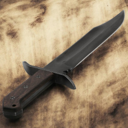 BattleCry Bowie Messer – 450 mm, 1065 Carbonstahl mit Lederscheide (Windlass) - Bild 4