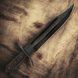 BattleCry Bowie Messer – 450 mm, 1065 Carbonstahl mit Lederscheide (Windlass) - Bild 2