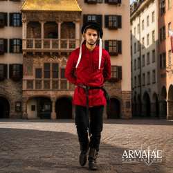 Cotehardie Rodrigo – spätmittelalterliche Jacke aus Brokat auf https://armatae.shop - Bild 2