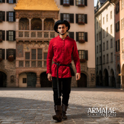 Cotehardie Rodrigo – spätmittelalterliche Jacke aus Brokat auf https://armatae.shop - Bild 8