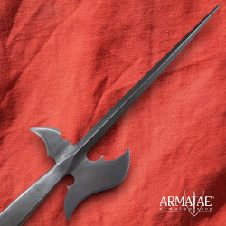 Hellebarde mit langem Dorn aus Hardox 450 Stahl – handgefertigte Stangenwaffe, 210 cm - Bild 1