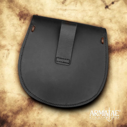 Mittelalter Sporran mit Quasten – Leder Gürteltasche in Schwarz oder Braun - Bild 8