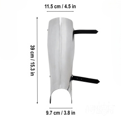 Spätmittelalterliche Ritter-Beinschienen aus Stahl – handgefertete Greaves - Bild 2