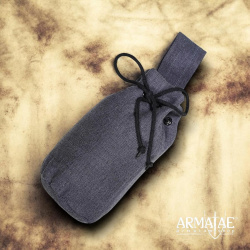 Mittelalterliche Baumwoll-Gürteltasche mit Kordelzug – Schwarz, Braun oder Grau-Bild 3