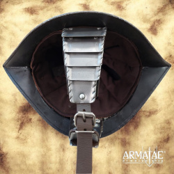 Spanischer Morion-Cabasset Helm der Tercios mit Wangenklappen – Renaissance Helm aus Stahlblech - Bild 7