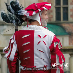 Landsknecht Wams – Yoremade Landsknecht Doublet - Rot/Weiß - Bild 3