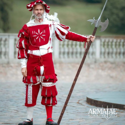 Landsknecht Wams – Yoremade Landsknecht Doublet - Rot/Weiß - Bild 1