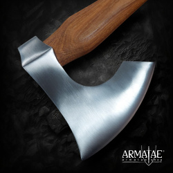 Handgeschmiedete Bartaxt mit Hickory-Stiel – Präzisionsgeschliffene Wikinger- und Bushcraft-Axt - Bild 2