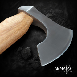 Handgeschmiedete Bartaxt mit Hickory-Stiel – Präzisionsgeschliffene Wikinger- und Bushcraft-Axt - Bild 4